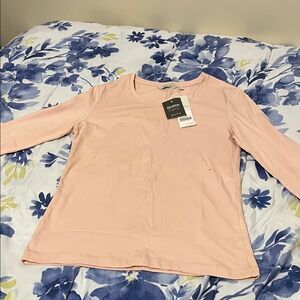 Women's Light Pink Long Sleeve Stretch Tee